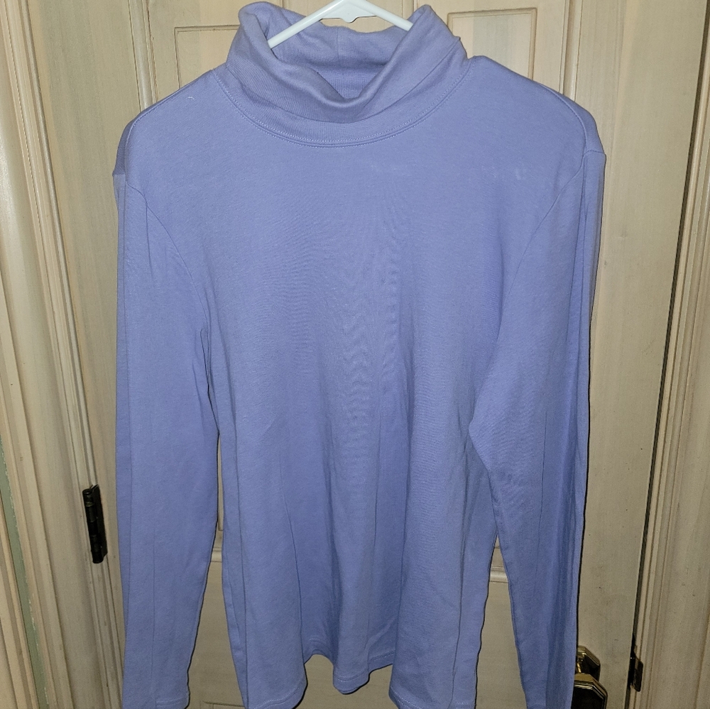 Misses Sz L Karen Scott Lilac Turtleneck Pretty Color
